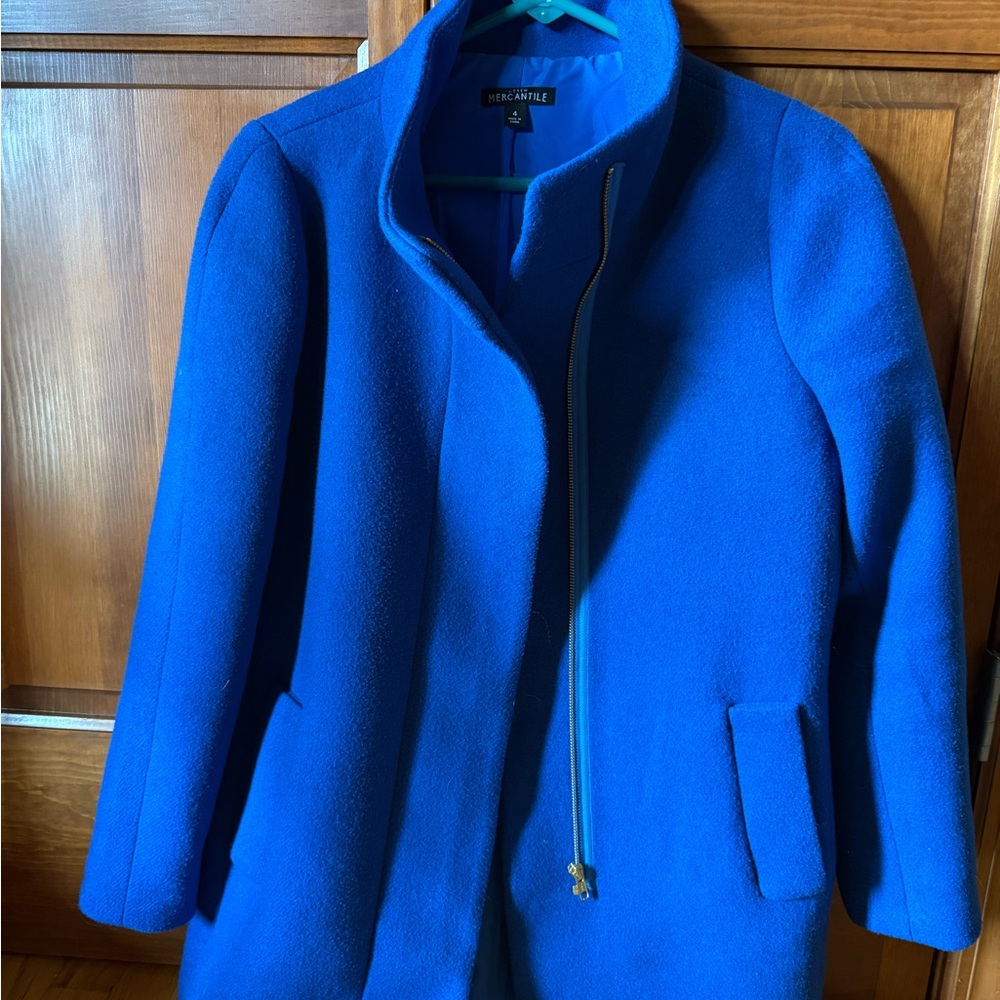 J. Crew Mercantile Blue City Coat - Picture 2 of 4